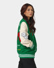 Lifted Anchors State Chenille Varsity Jacket Pine Green