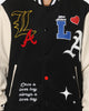 Lifted Anchors State Chenille Varsity Jacket Black