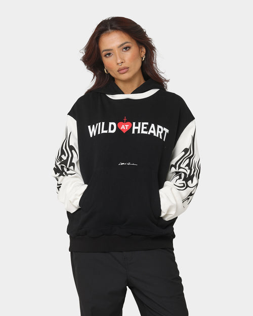 Lifted Anchors Wild At Heart Tribal Hoodie Black/White