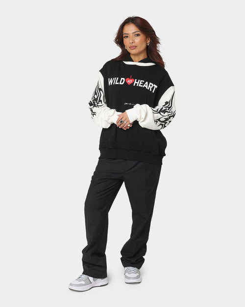 Lifted Anchors Wild At Heart Tribal Hoodie Black/White