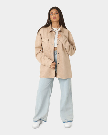 XXIII Akamu Suede Work Shirt Stone