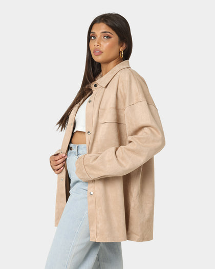 XXIII Akamu Suede Work Shirt Stone