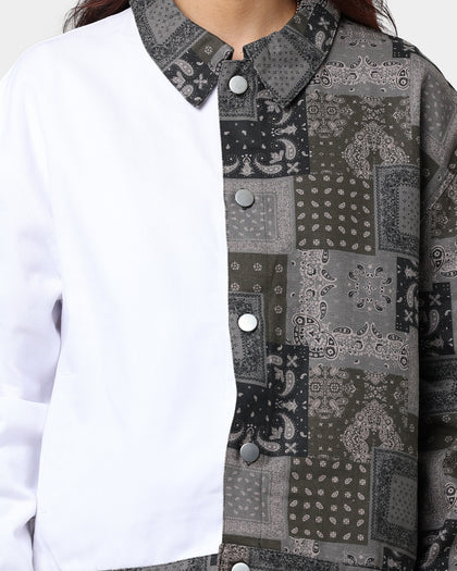 XXIII Akela Bandana Denim Jacket Black/White