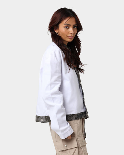 XXIII Akela Bandana Denim Jacket Black/White