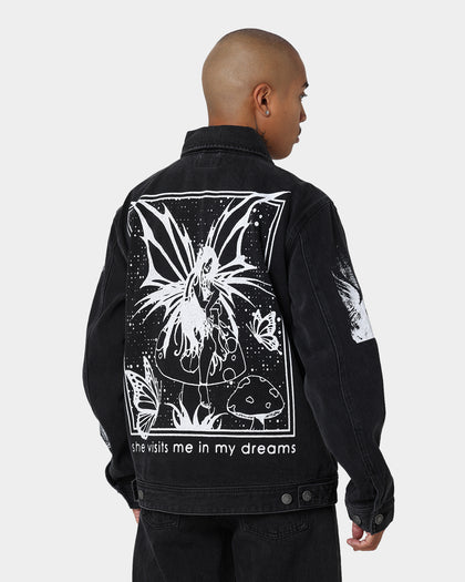 Obey Obey Dreams Denim Jacket Dusty Black