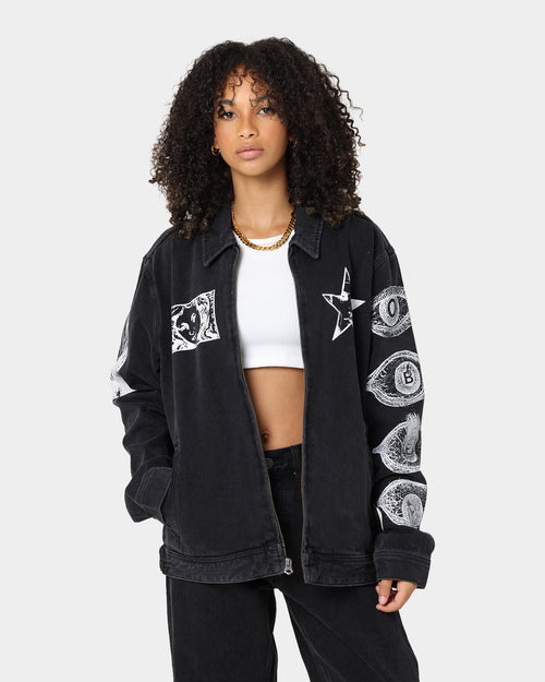 Obey Obey Dreams Denim Jacket Dusty Black