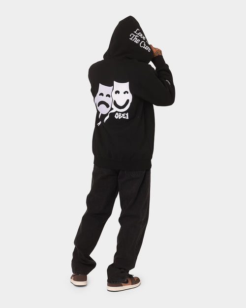 Obey Flash Zip Hoodie Black