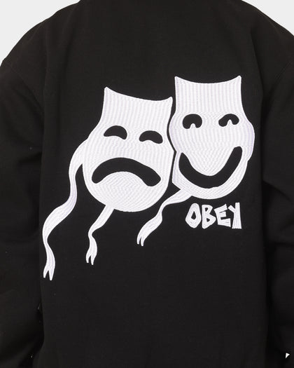 Obey Flash Zip Hoodie Black