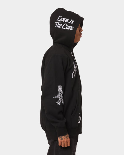 Obey Flash Zip Hoodie Black