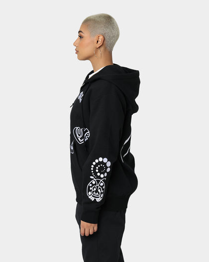 Obey Flash Zip Hoodie Black