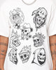 Rats Get Fat All Over Skull T-Shirt White