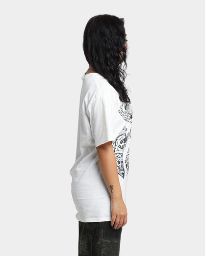 Rats Get Fat All Over Skull T-Shirt White
