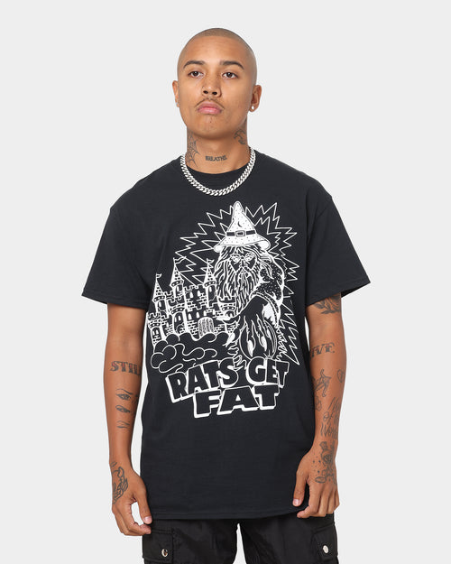 Rats Get Fat Wild Wizard T-Shirt Black