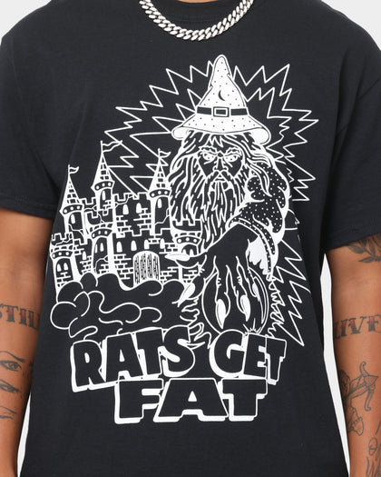 Rats Get Fat Wild Wizard T-Shirt Black