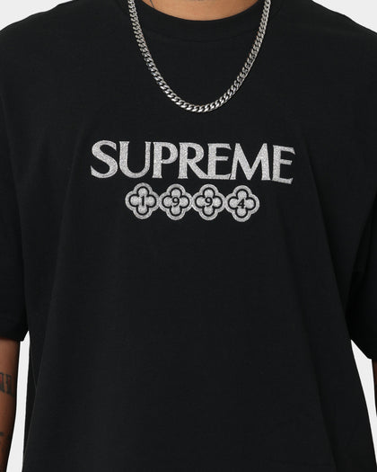Supreme Glitter Short Sleeve T-Shirt Black