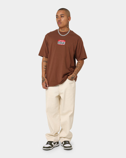 Supreme Gonz Name Tag Short Sleeve T-Shirt Brown