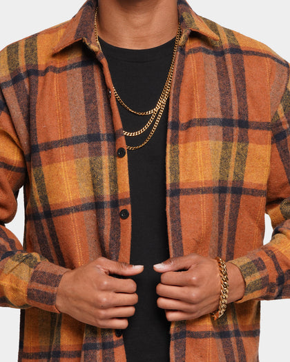 XXIII Naal Plaid Coat Brown