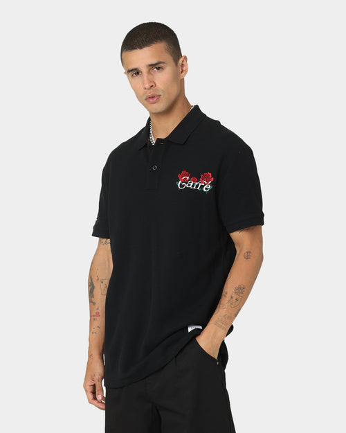 Carre Volle Rose Short Sleeve Polo Black