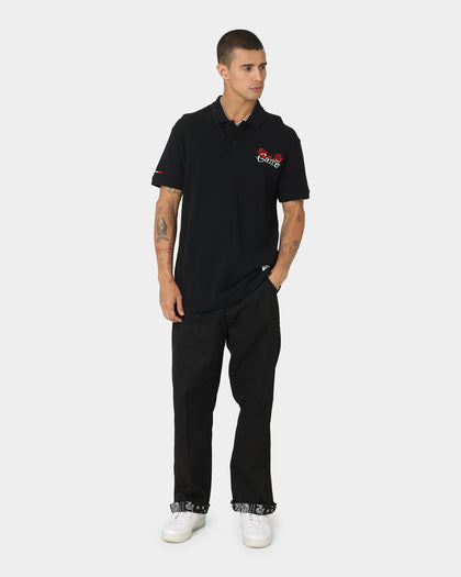 Carre Volle Rose Short Sleeve Polo Black