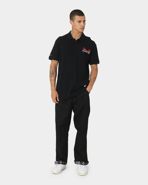 Carre Volle Rose Short Sleeve Polo Black