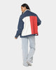 Tommy Jeans Colour-Blocked Oversized Sherpa  Denim Jacket Dark Denim