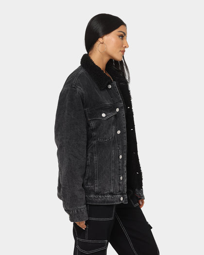 Tommy Jeans Oversized SherpaJacket Denim Black