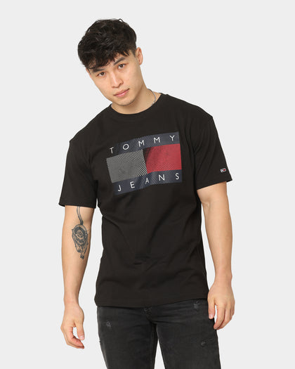 Tommy Jeans Reflective Wave Flag T-Shirt Black