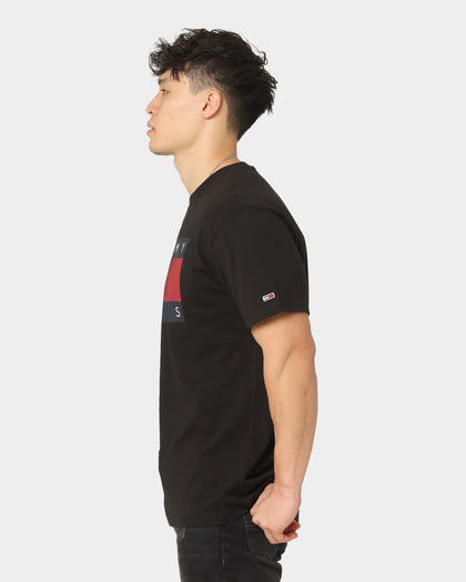 Tommy Jeans Reflective Wave Flag T-Shirt Black