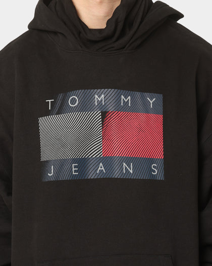 Tommy Jeans Reflective Flag Hoodie Black