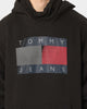 Tommy Jeans Reflective Flag Hoodie Black