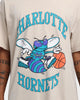 Mitchell & Ness Charlotte Hornets Sandstone Team Logo T-Shirt Stone