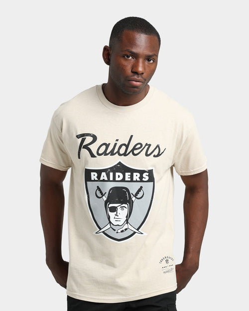 Mitchell & Ness Las Vegas Raiders Sandstone Team Logo T-Shirt Stone