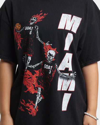 Goat Crew Team Miami Vintage T-Shirt Black Wash