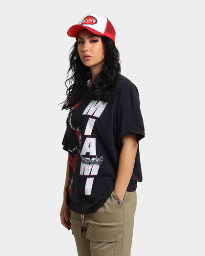 Goat Crew Team Miami Vintage T-Shirt Black Wash