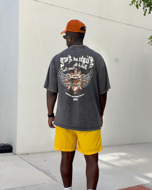 Loiter Fury Vintage T-Shirt Charcoal