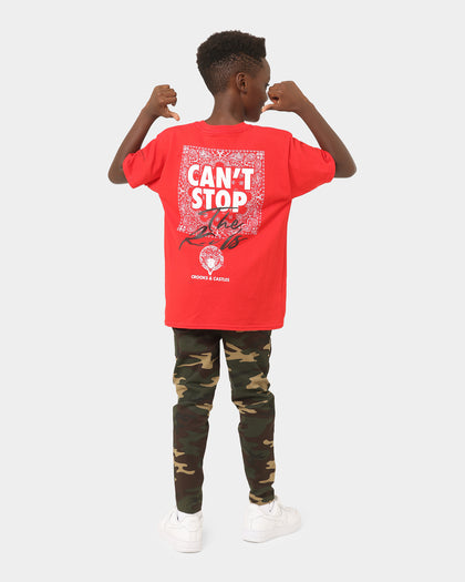 Crooks & Castles Kids' Can't Stop T-Shirt Red/Red