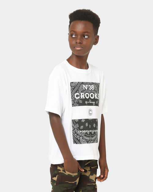 Crooks & Castles Kids' Klepto Paisley T-Shirt White/White