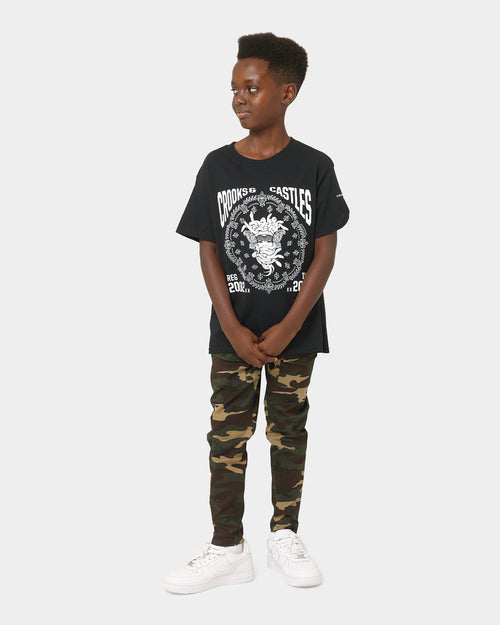 Crooks & Castles Kids' Paisley Medusa T-Shirt Black/Black