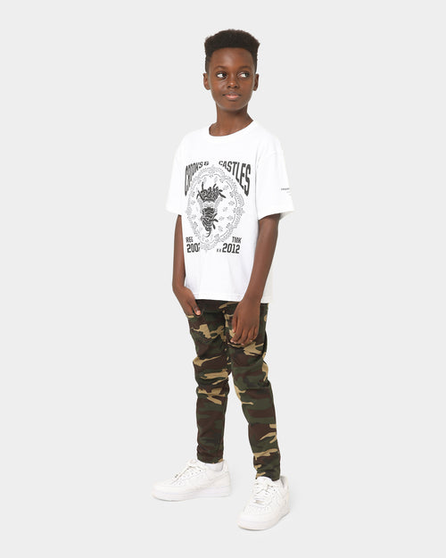 Crooks & Castles Kids' Paisley Medusa T-Shirt White/White