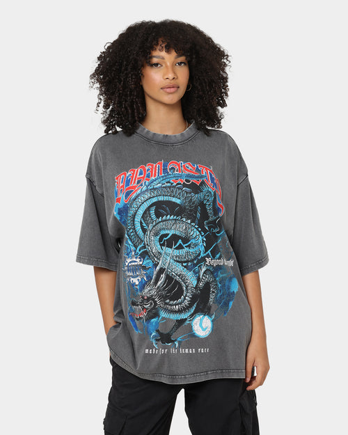 Loiter Dragon Born Vintage T-Shirt Charcoal
