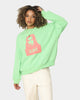 X-Girl Women's Face Crewneck Lime