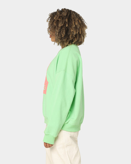 X-Girl Women's Face Crewneck Lime