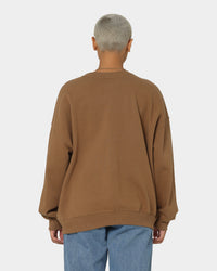 X-Girl Women's Face Crewneck Brown