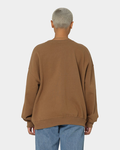 X-Girl Women's Face Crewneck Brown