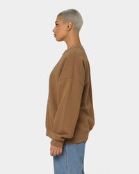 X-Girl Women's Face Crewneck Brown