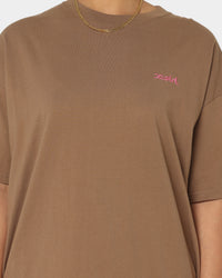 X-Girl Women's Face T-Shirt Brown
