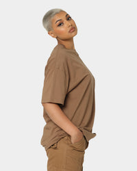 X-Girl Women's Face T-Shirt Brown