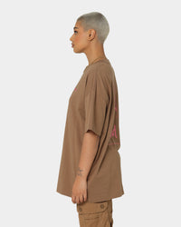 X-Girl Women's Face T-Shirt Brown