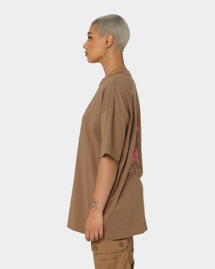 X-Girl Women's Face T-Shirt Brown