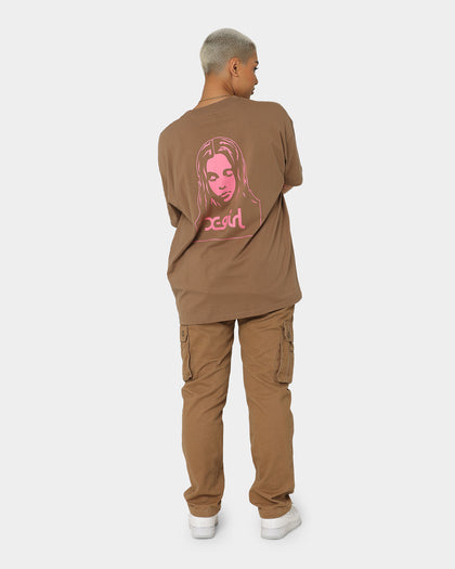 X-Girl Women's Face T-Shirt Brown